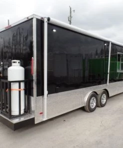 8.5' x 24' Black Concession Food Trailer With Appliances -Cheap Concession Trailers Shop sam 8764