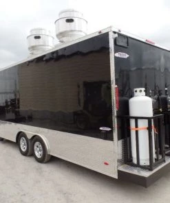 8.5' x 24' Black Concession Food Trailer With Appliances -Cheap Concession Trailers Shop sam 8766