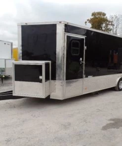 8.5' x 24' Black Concession Food Trailer With Appliances -Cheap Concession Trailers Shop sam 8768