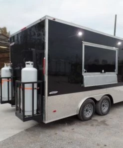 8.5' x 16' Black Catering Concession Food Trailer With Appliances 43 8.5' x 16' Black Catering Concession Food Trailer With Appliances -Cheap Concession Trailers Shop sam 8795