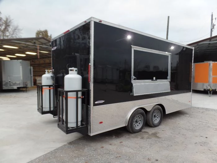 8.5' x 16' Black Catering Concession Food Trailer With Appliances 13 8.5' x 16' Black Catering Concession Food Trailer With Appliances - Image 13