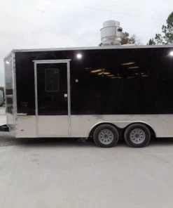 8.5' x 16' Black Catering Concession Food Trailer With Appliances 47 8.5' x 16' Black Catering Concession Food Trailer With Appliances -Cheap Concession Trailers Shop sam 8801 1