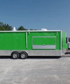 8.5' x 24' Concession Trailer Food Electric Green Event Catering -Cheap Concession Trailers Shop sam 8820