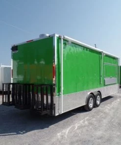8.5' x 24' Concession Trailer Food Electric Green Event Catering -Cheap Concession Trailers Shop sam 8821