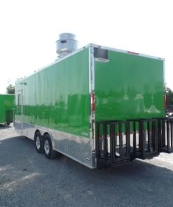 8.5' x 24' Concession Trailer Food Electric Green Event Catering -Cheap Concession Trailers Shop sam 8823