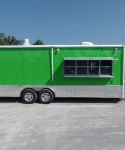 8.5' x 24' Concession Trailer Food Electric Green Event Catering -Cheap Concession Trailers Shop sam 8828