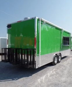 8.5' x 24' Concession Trailer Food Electric Green Event Catering -Cheap Concession Trailers Shop sam 8829