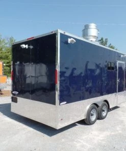 8.5' x 18' Concession Food Trailer Indigo Blue Event Catering -Cheap Concession Trailers Shop sam 8867