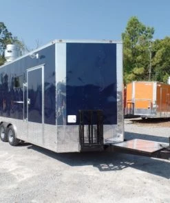 8.5' x 18' Concession Food Trailer Indigo Blue Event Catering -Cheap Concession Trailers Shop sam 8869