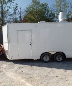 8.5' x 16' White Concession Food Trailer With Appliances -Cheap Concession Trailers Shop sam 8894 1