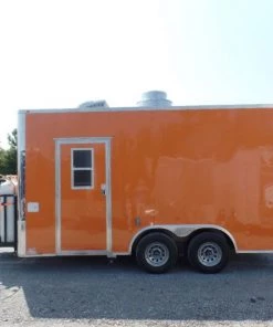 8.5' x 16' Concession Food Trailer Orange With Appliances -Cheap Concession Trailers Shop sam 8903