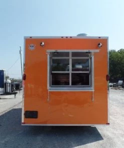 8.5' x 16' Concession Food Trailer Orange With Appliances -Cheap Concession Trailers Shop sam 8909