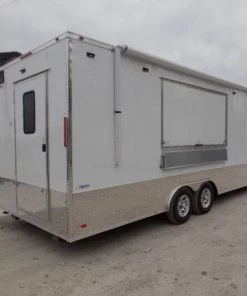 8.5' x 24' White Concession Food Trailer With Appliances -Cheap Concession Trailers Shop sam 8927