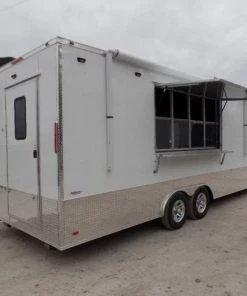8.5' x 24' White Concession Food Trailer With Appliances -Cheap Concession Trailers Shop sam 8931