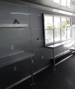 8.5' x 24' White Concession Food Trailer With Appliances -Cheap Concession Trailers Shop sam 8955 1