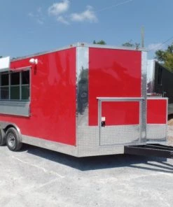 8.5' x 16' Concession Food Trailer Red Event Catering -Cheap Concession Trailers Shop sam 8961