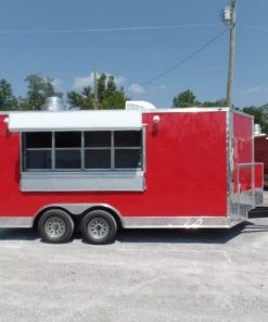 8.5' x 16' Concession Food Trailer Red Event Catering -Cheap Concession Trailers Shop sam 8962
