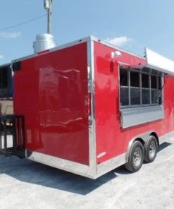 8.5' x 16' Concession Food Trailer Red Event Catering -Cheap Concession Trailers Shop sam 8963