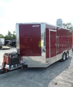 8.5' x 18' Concession Food Trailer Brandy Wine With Appliances -Cheap Concession Trailers Shop sam 9063