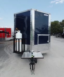 8.5' x 18' Concession Food Trailer Indigo Blue With Appliances -Cheap Concession Trailers Shop sam 9110