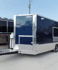 8.5' x 18' Concession Food Trailer Indigo Blue With Appliances -Cheap Concession Trailers Shop sam 9111