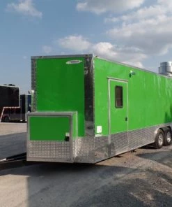 8.5' x 24' Concession Food Trailer Electric Green With Appliances -Cheap Concession Trailers Shop sam 9162