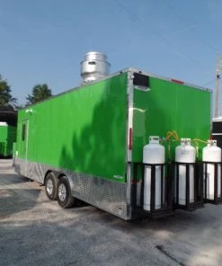 8.5' x 24' Concession Food Trailer Electric Green With Appliances -Cheap Concession Trailers Shop sam 9164