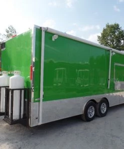 8.5' x 24' Concession Food Trailer Electric Green With Appliances -Cheap Concession Trailers Shop sam 9166