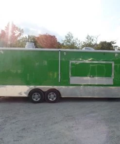 8.5' x 24' Concession Food Trailer Electric Green With Appliances -Cheap Concession Trailers Shop sam 9167