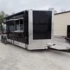 8.5' x 24' Black Porch Style Concession Food Trailer