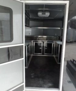 8.5' x 24' Black Porch Style Concession Food Trailer -Cheap Concession Trailers Shop sam 9218 1