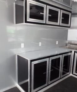 8.5' x 24' Black Porch Style Concession Food Trailer -Cheap Concession Trailers Shop sam 9221