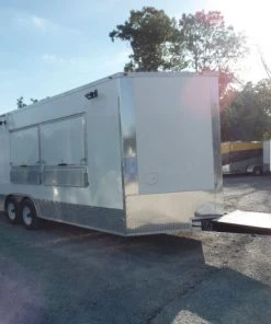 8.5' x 20' Concession Food Trailer White Event Catering -Cheap Concession Trailers Shop sam 9260