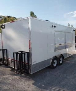 8.5' x 20' Concession Food Trailer White Event Catering -Cheap Concession Trailers Shop sam 9261