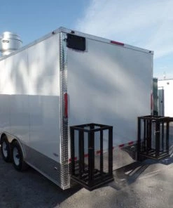 8.5' x 20' Concession Food Trailer White Event Catering -Cheap Concession Trailers Shop sam 9262