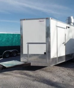8.5' x 20' Concession Food Trailer White Event Catering -Cheap Concession Trailers Shop sam 9263