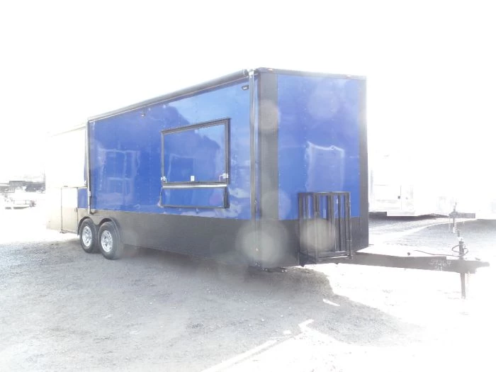 8.5' x 22' Cobalt Blue Porch Style Concession Food Trailer 32 8.5' x 22' Cobalt Blue Porch Style Concession Food Trailer - Image 32