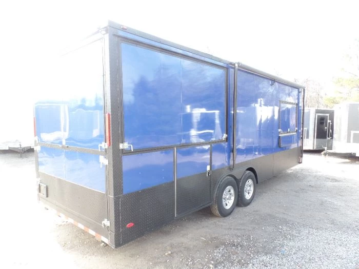 8.5' x 22' Cobalt Blue Porch Style Concession Food Trailer 23 8.5' x 22' Cobalt Blue Porch Style Concession Food Trailer - Image 23