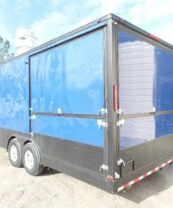 8.5' x 22' Cobalt Blue Porch Style Concession Food Trailer 47 8.5' x 22' Cobalt Blue Porch Style Concession Food Trailer -Cheap Concession Trailers Shop sam 9270 1