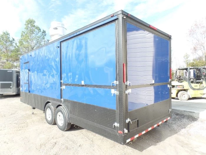 8.5' x 22' Cobalt Blue Porch Style Concession Food Trailer 16 8.5' x 22' Cobalt Blue Porch Style Concession Food Trailer - Image 16