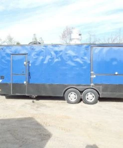8.5' x 22' Cobalt Blue Porch Style Concession Food Trailer 45 8.5' x 22' Cobalt Blue Porch Style Concession Food Trailer -Cheap Concession Trailers Shop sam 9271 1