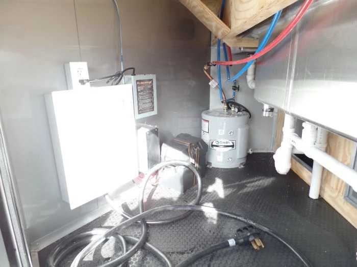 8.5' x 22' Cobalt Blue Porch Style Concession Food Trailer 7 8.5' x 22' Cobalt Blue Porch Style Concession Food Trailer - Image 7