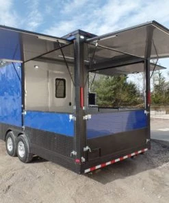 8.5' x 22' Cobalt Blue Porch Style Concession Food Trailer 48 8.5' x 22' Cobalt Blue Porch Style Concession Food Trailer -Cheap Concession Trailers Shop sam 9282