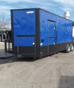 8.5' x 22' Cobalt Blue Porch Style Concession Food Trailer 57 8.5' x 22' Cobalt Blue Porch Style Concession Food Trailer -Cheap Concession Trailers Shop sam 9284