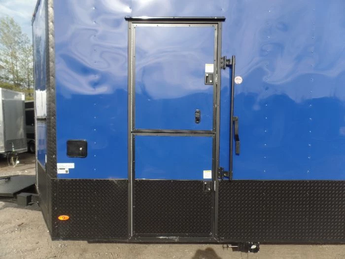 8.5' x 22' Cobalt Blue Porch Style Concession Food Trailer 6 8.5' x 22' Cobalt Blue Porch Style Concession Food Trailer - Image 6