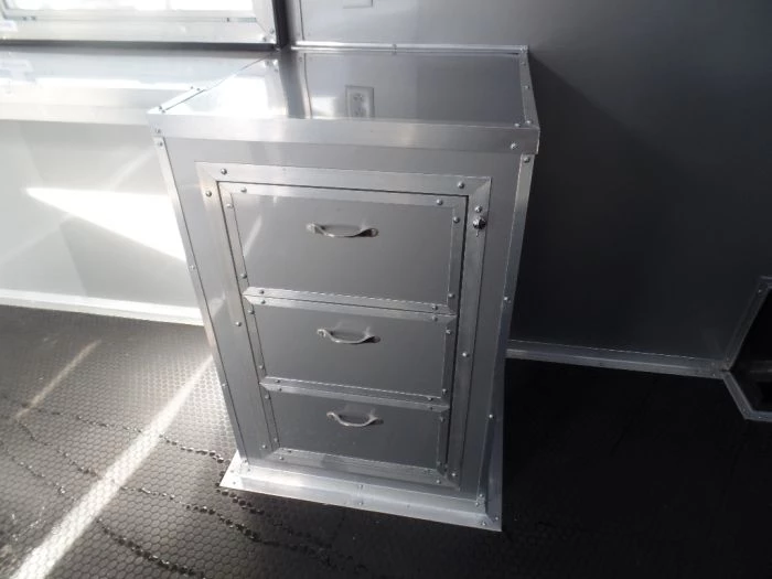 8.5' x 22' Cobalt Blue Porch Style Concession Food Trailer 5 8.5' x 22' Cobalt Blue Porch Style Concession Food Trailer - Image 5