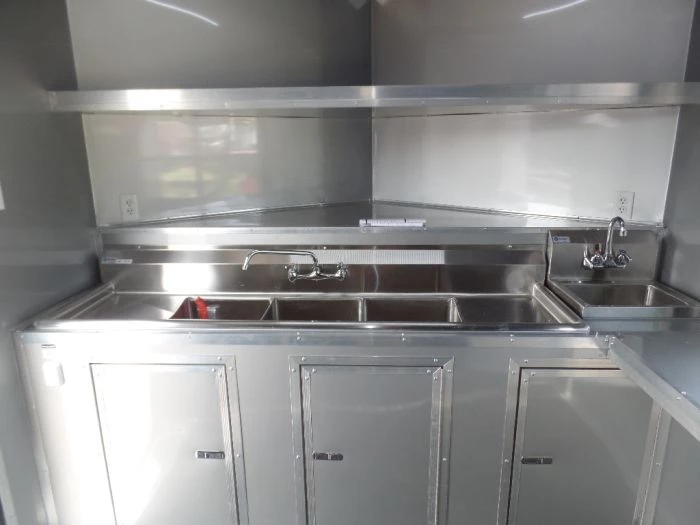 8.5' x 22' Cobalt Blue Porch Style Concession Food Trailer 12 8.5' x 22' Cobalt Blue Porch Style Concession Food Trailer - Image 12