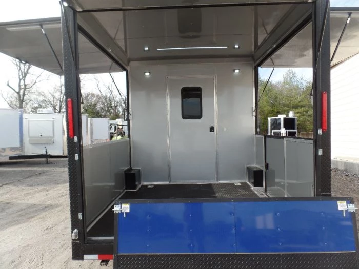 8.5' x 22' Cobalt Blue Porch Style Concession Food Trailer 18 8.5' x 22' Cobalt Blue Porch Style Concession Food Trailer - Image 18