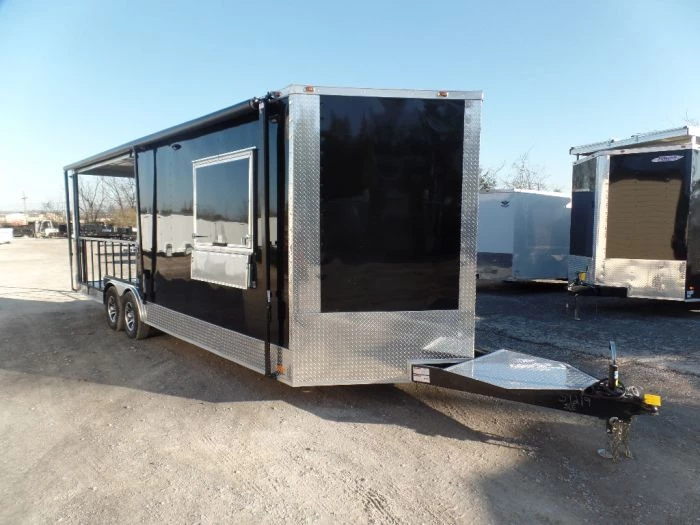 8.5' x 24' Black Porch Style Concession Food Trailer With Appliances 27 8.5' x 24' Black Porch Style Concession Food Trailer With Appliances - Image 27