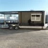 8.5' x 24' Black Porch Style Concession Food Trailer With Appliances